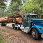 log truck operations in Oregon