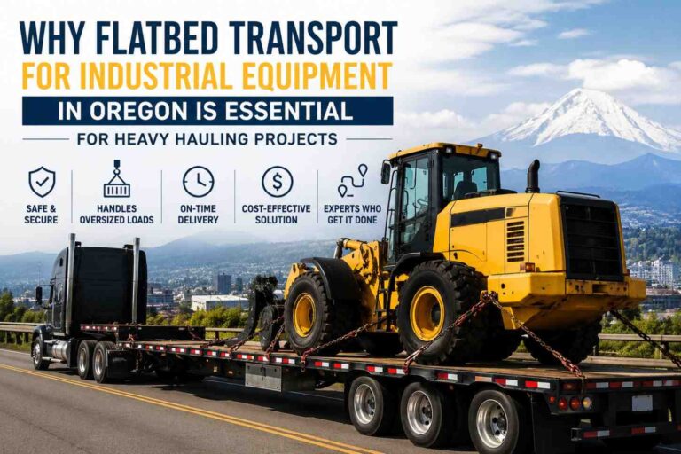 flatbed transport for industrial equipment in Oregon