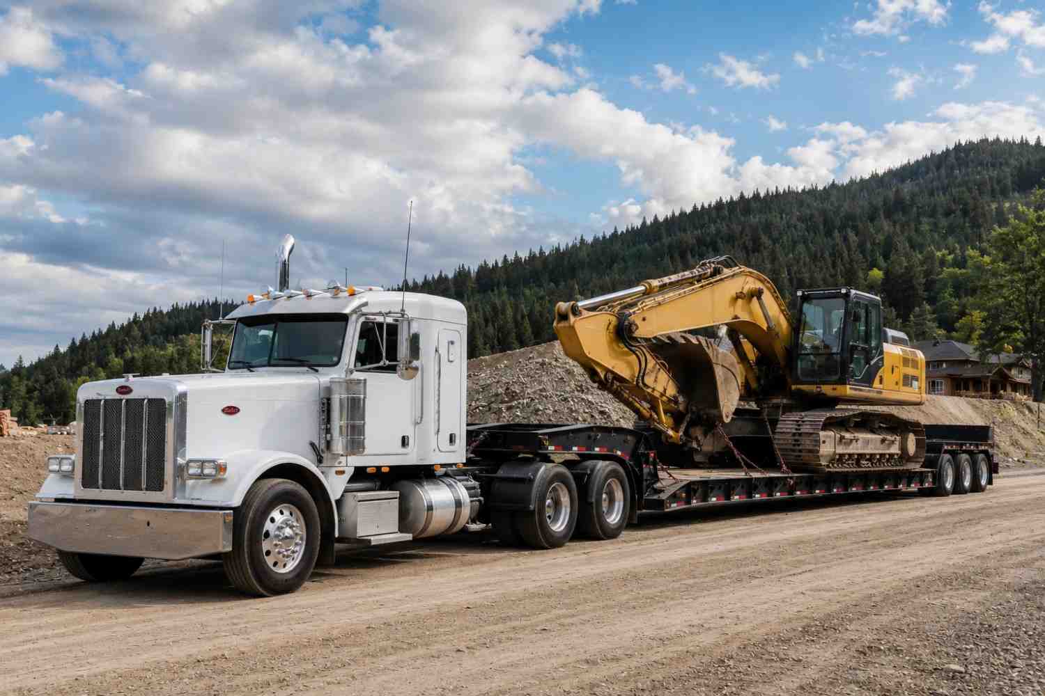 lowboy trailer transport in Oregon